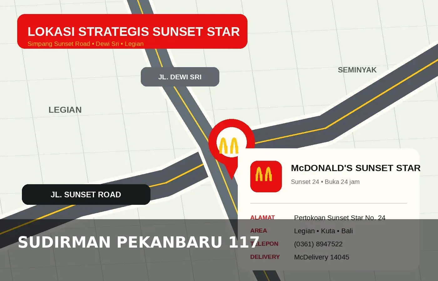 Lokasi McDonald's Khatib Sulaiman Padang di Jl. Khatib Sulaiman No. 81, Kota Padang